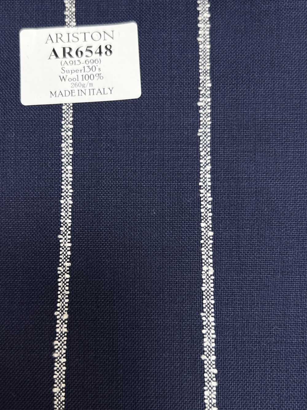 AR6548 ARISTON Super130's 네이비 블루×흰색 스트라이프[원단] 호소이 쇼지 주식회사