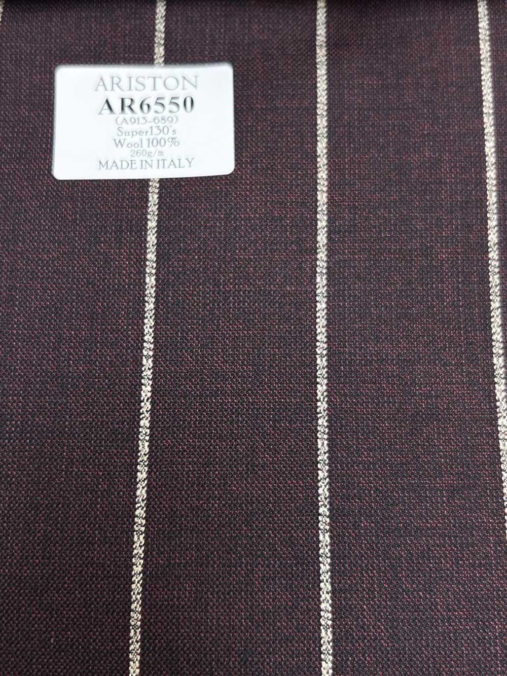 AR6550 ARISTON Super130's 브라운×흰색 스트라이프[원단] 호소이 쇼지 주식회사
