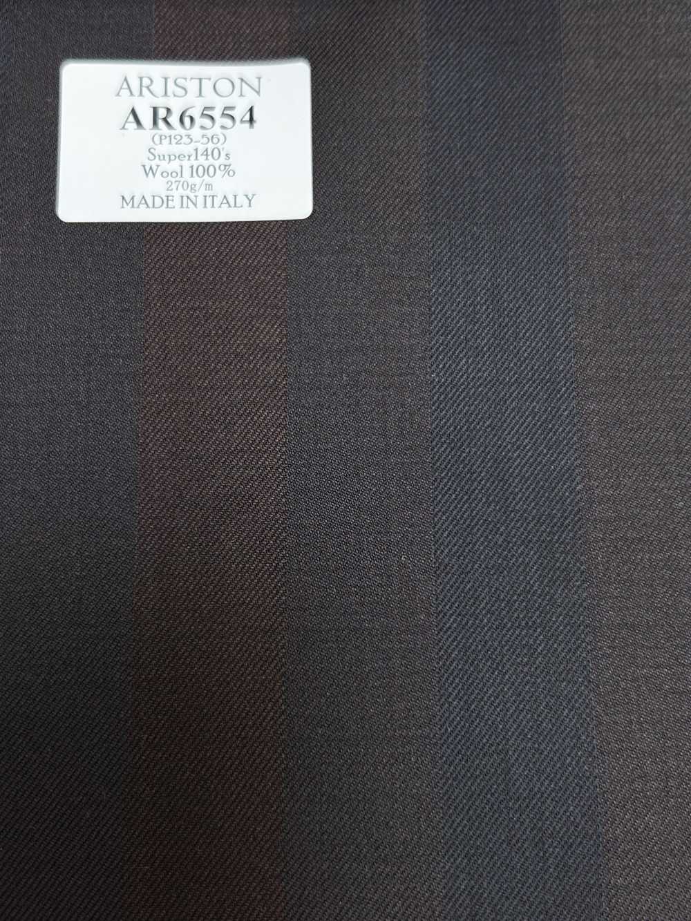AR6554 ARISTON Super140's 브라운 스트라이프[원단] 호소이 쇼지 주식회사