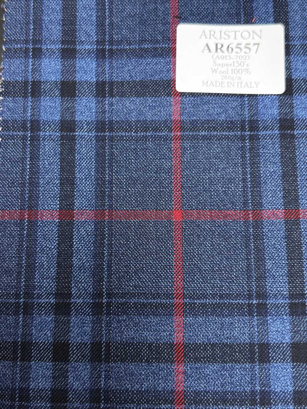 AR6557 ARISTON Super130's 네이비 블루 체크[원단] 호소이 쇼지 주식회사