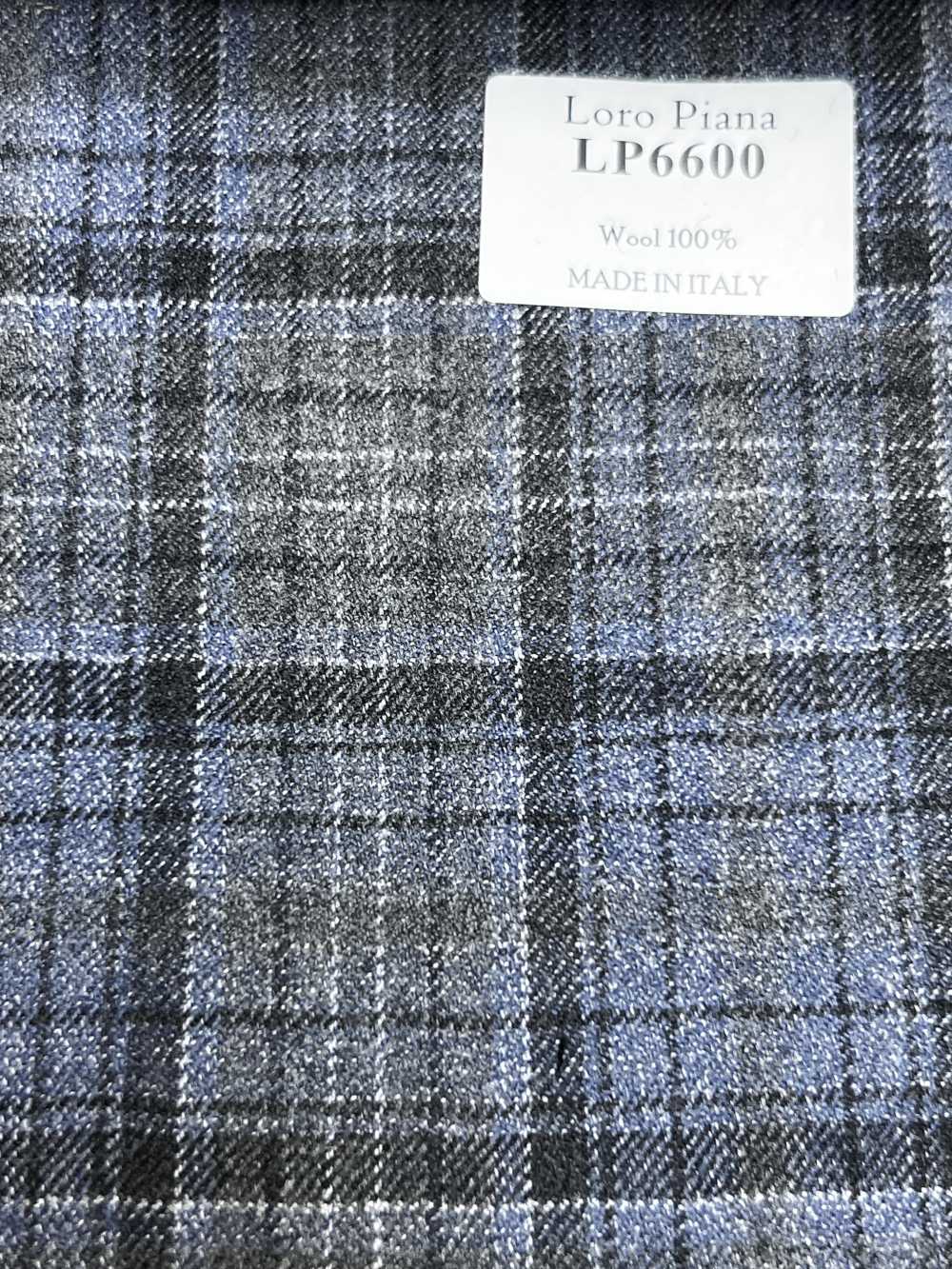 LP6600 Loro Piana 그레이×블루 체크[원단] 호소이 쇼지 주식회사