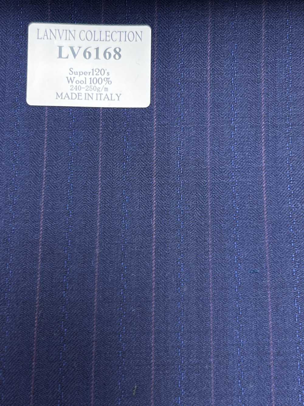 LV6168 LANVIN COLLECTION Super120's 네이비 블루 스트라이프[원단] 호소이 쇼지 주식회사