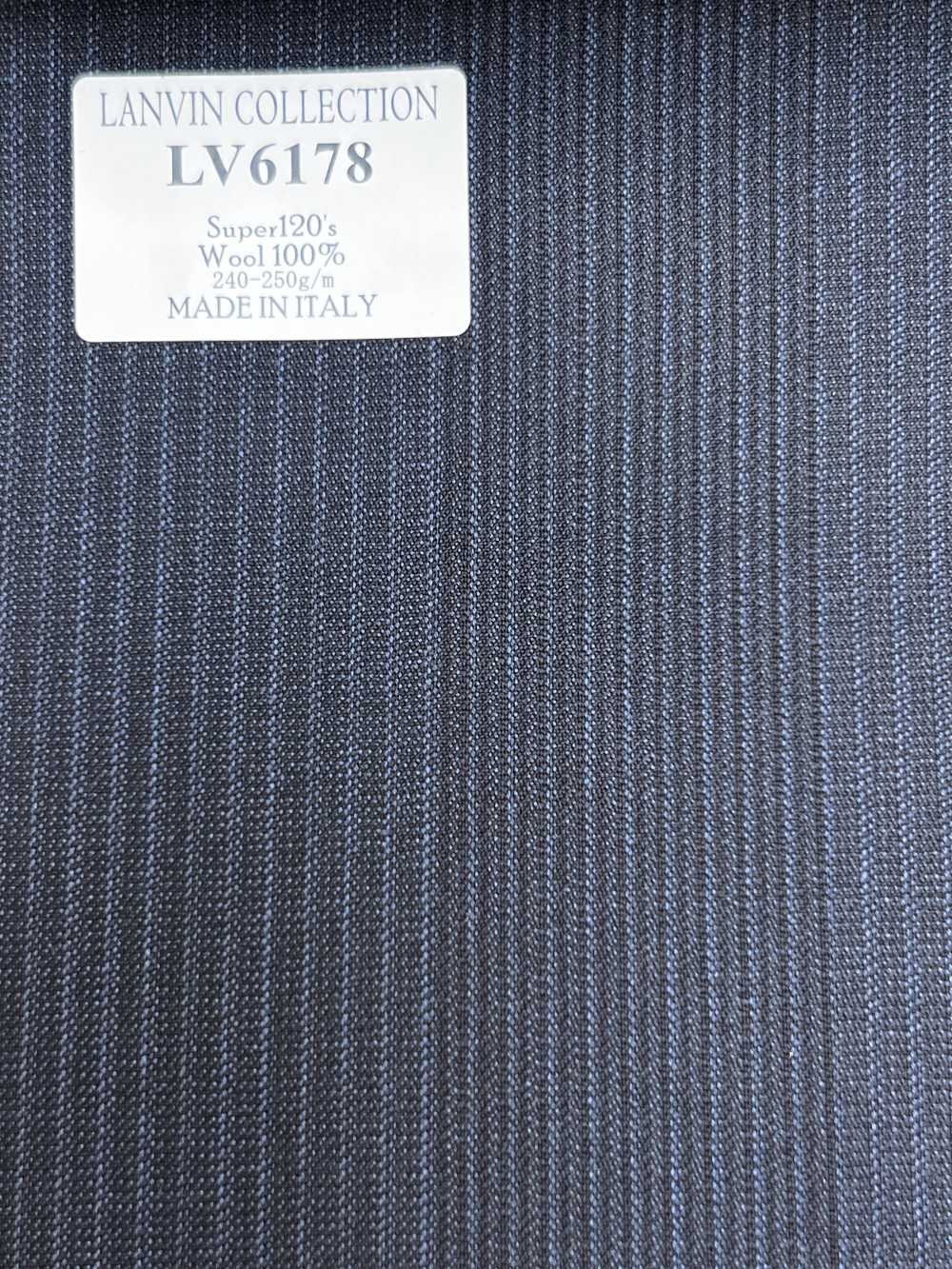 LV6178 LANVIN COLLECTION Super120's 네이비 블루 스트라이프[원단] 호소이 쇼지 주식회사