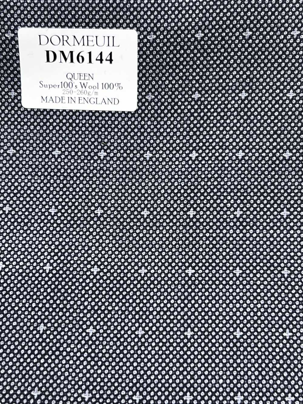 DM6144 DORMEUIL QUEEN Super100's 블랙×화이트 사시코 무늬[원단] 호소이 쇼지 주식회사