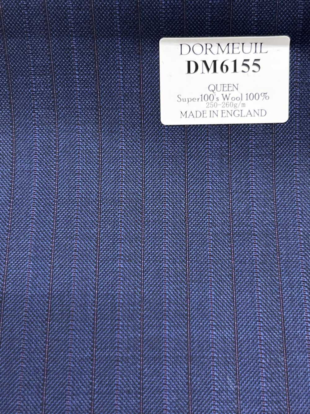 DM6155 DORMEUIL QUEEN Super100's 네이비 블루×브라운 스트라이프[원단] 호소이 쇼지 주식회사