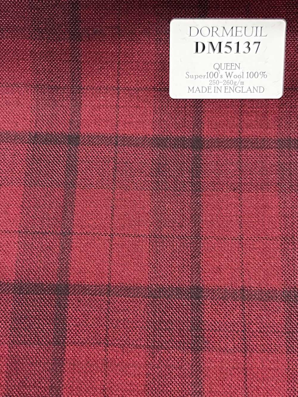 DM5137 DORMEUIL QUEEN Super100's 레드 체크[원단] 호소이 쇼지 주식회사