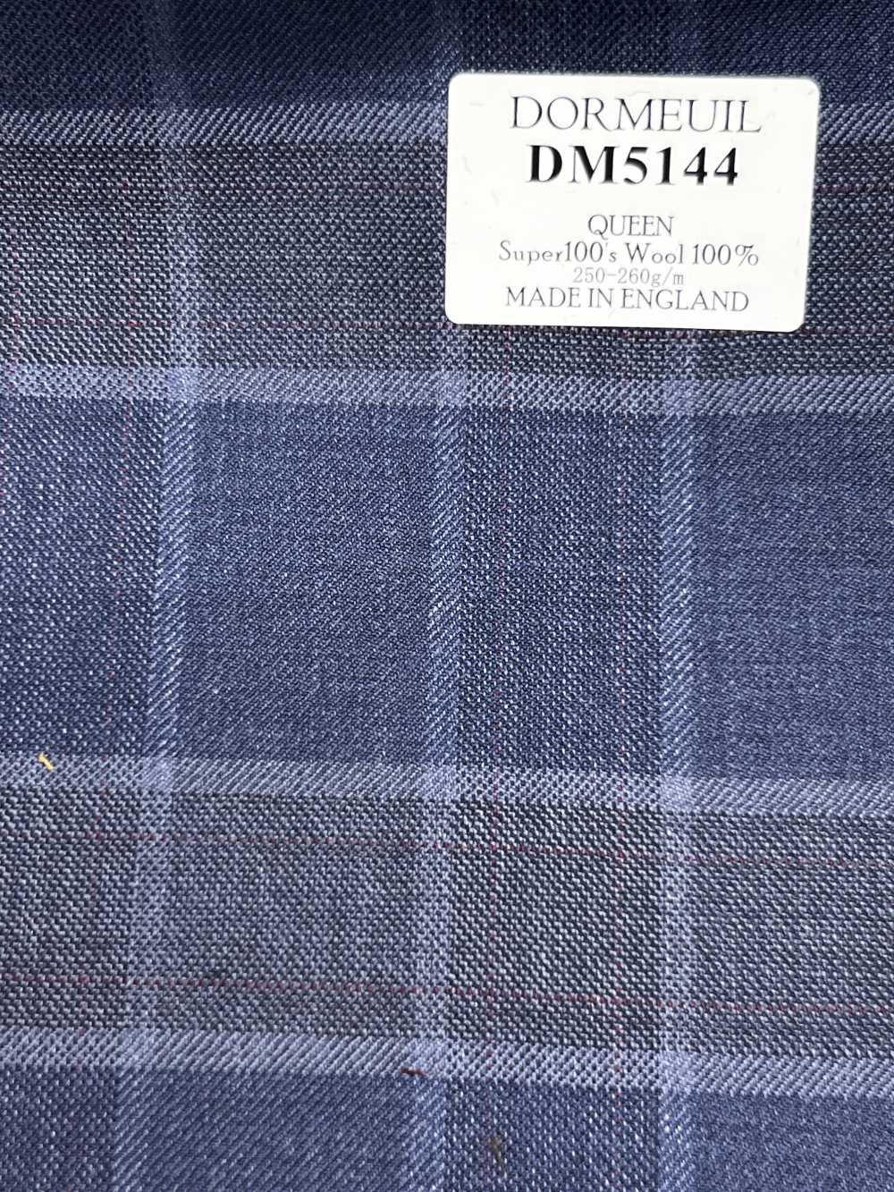 DM5144 DORMEUIL QUEEN Super100's 네이비 블루 체크[원단] 호소이 쇼지 주식회사