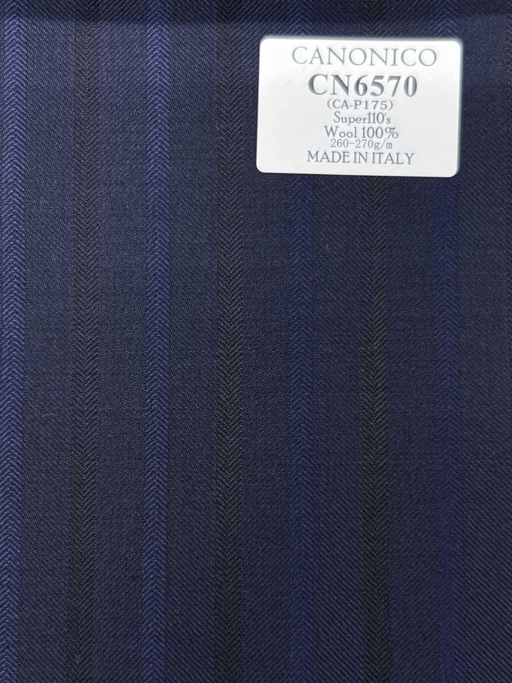 CN6570 CANONICO Super110's 네이비 블루 스트라이프[원단] 호소이 쇼지 주식회사
