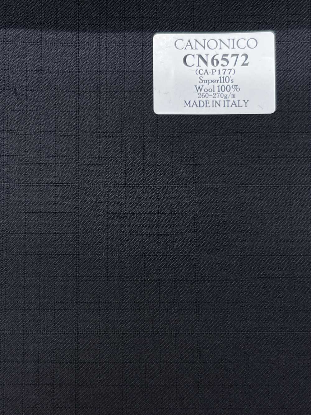 CN6572 CANONICO Super110's 검정 체크[원단] 호소이 쇼지 주식회사