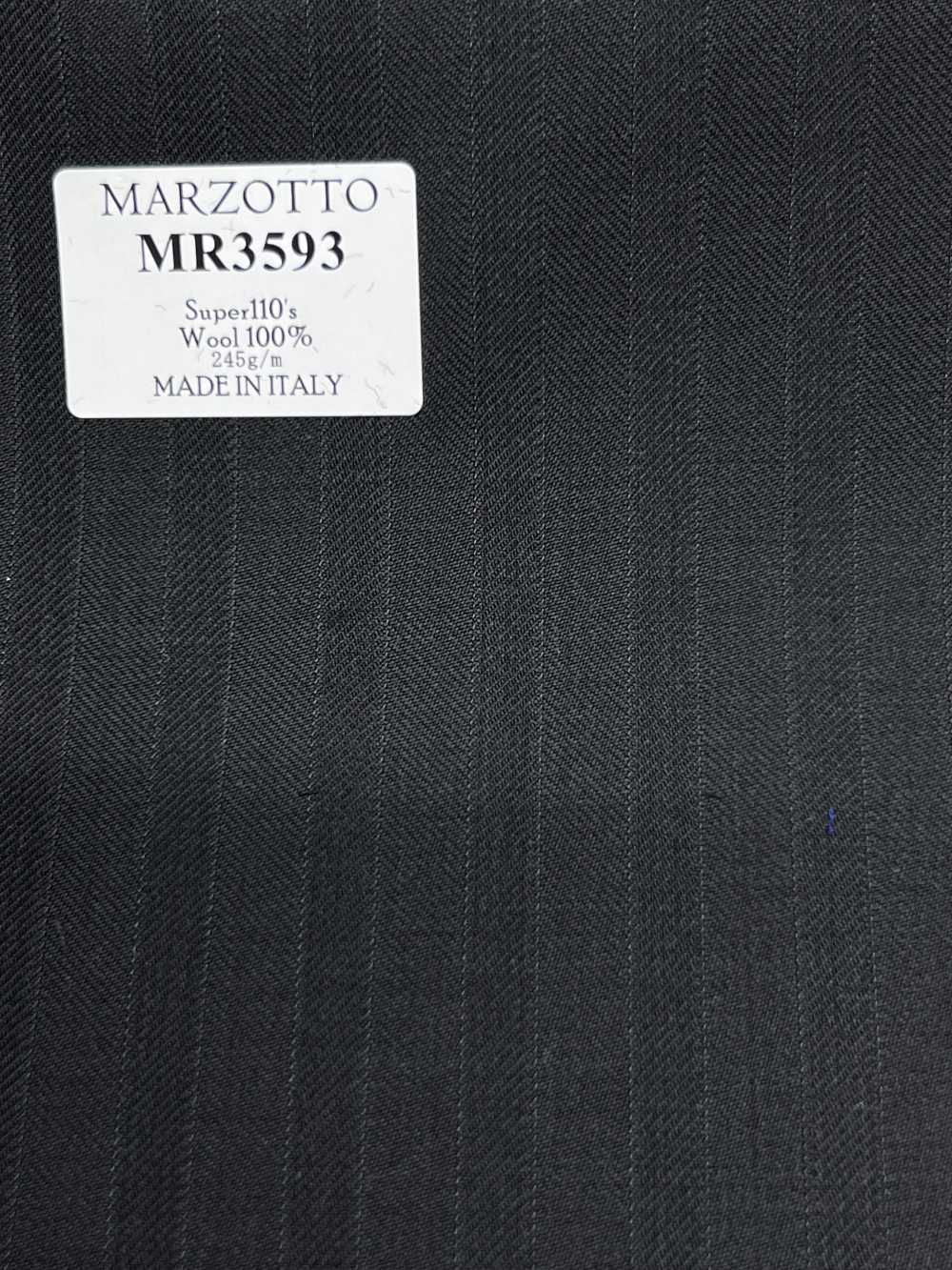 MR3593 MARZOTTO Super110's 검정 스트라이프[원단] 호소이 쇼지 주식회사