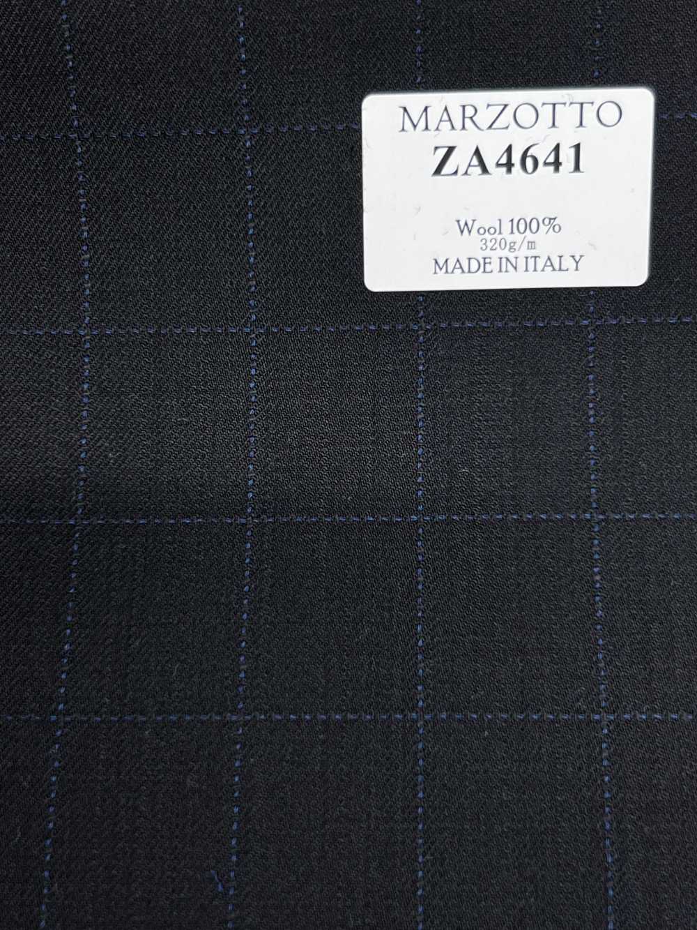 ZA4641 MARZOTTO Super110's 블랙×블루 자수 체크[원단] 호소이 쇼지 주식회사