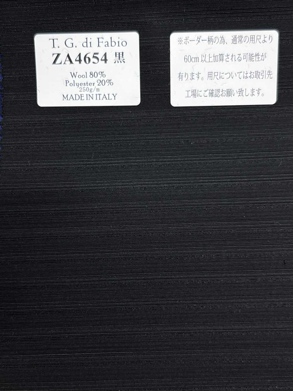 ZA4654 T.G.di Fabio 검정 가로줄무늬[원단] 호소이 쇼지 주식회사