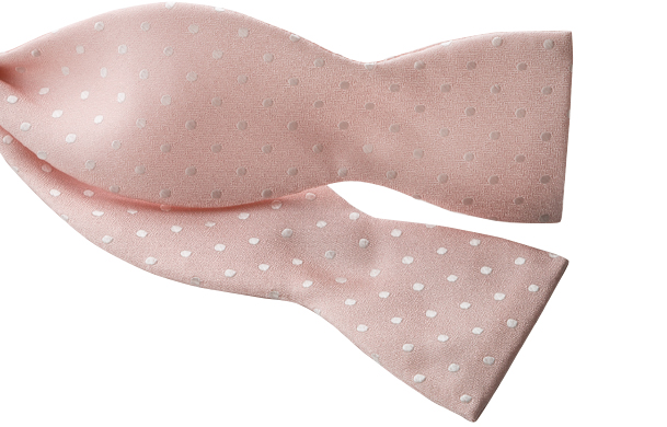 MT-974 국산 실크 손 매듭 나비 넥타이 물방울 무늬 핑크[정장 액세서리] 야마모토 (EXCY)
