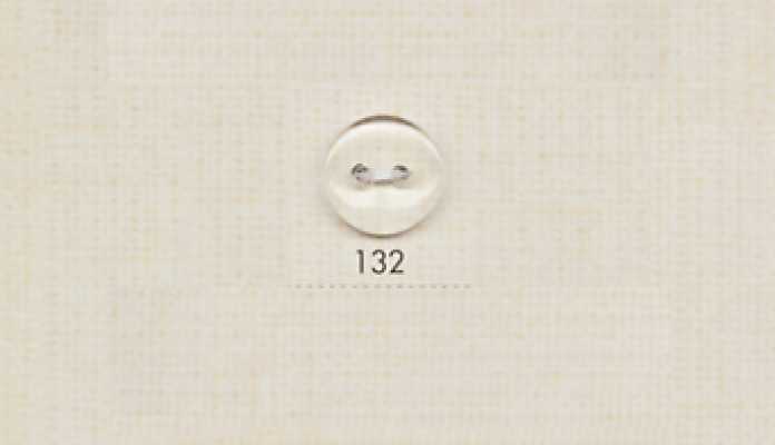 132 DAIYA BUTTONS 2구멍 폴리에스테르 투명 단추