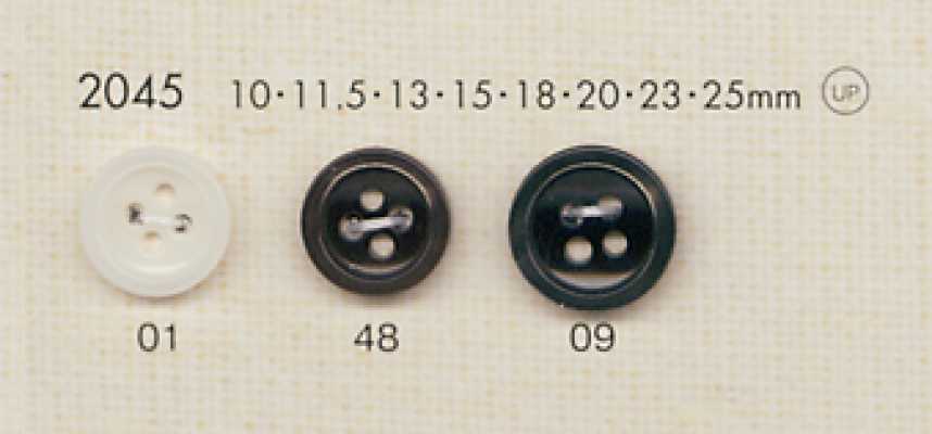 2045 DAIYA BUTTONS 조개 느낌의 폴리에스테르 단추
