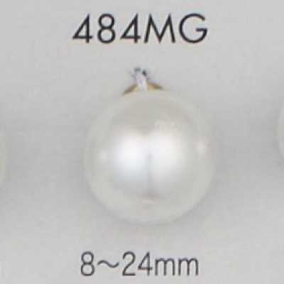 484MG 진주풍 유레아 소재 금색 손잡이단추