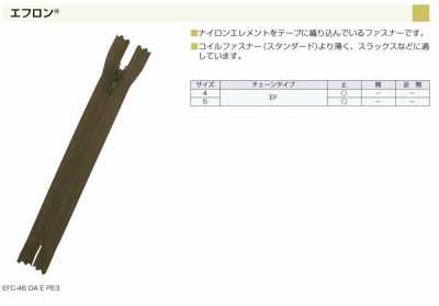 4EFC 에프론® 지퍼 4사이즈 클로즈드 엔드
