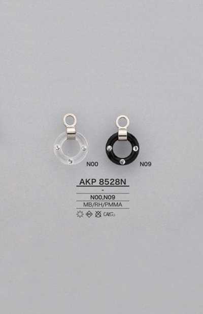 AKP8528N 라인스톤 링 지퍼 포인트(지퍼 슬라이더)