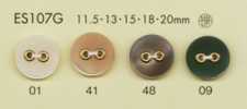 ES107G DAIYA BUTTONS 장식용 2구멍 조개풍 폴리에스테르 단추