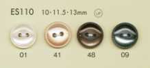 ES110 DAIYA BUTTONS 2홀 장식 테두리 조개풍 폴리에스테르 단추