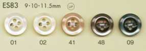 ES83 DAIYA BUTTONS 조개풍 폴리에스테르 단추