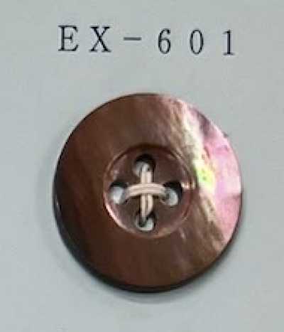 EX601 테두리 있는 4구멍 차나비조개 단추