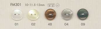 FM301 DAIYA BUTTONS 조개풍 폴리에스테르 단추
