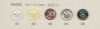 FM302 DAIYA BUTTONS 조개풍 폴리에스테르 단추