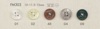 FM303 DAIYA BUTTONS 조개풍 폴리에스테르 단추