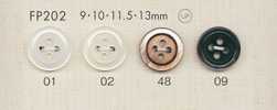 FP202 DAIYA BUTTONS 조개 느낌 폴리에스테르 단추
