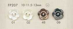 FP207 DAIYA BUTTONS 조개풍 폴리에스테르 단추(꽃모양)