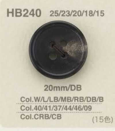 HB240 물소뿔제 앞면 4구멍 단추