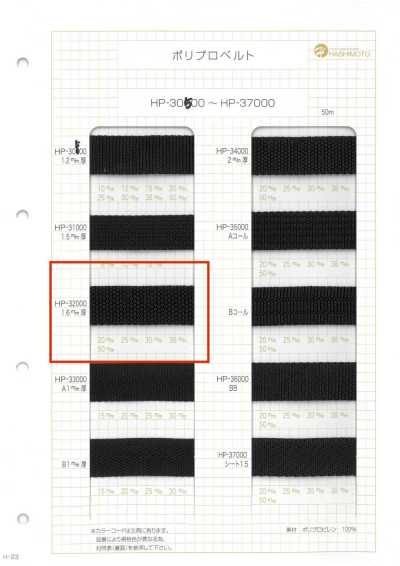 HP32000 폴리프로 벨트 1.6MM 두께