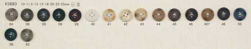 KSB80 우아하고 다채로운 4홀 폴리에스터 버튼