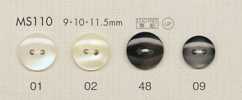 MS110 DAIYA BUTTONS 조개풍 폴리에스테르 단추