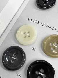 MY105 폴리에스터 수지 테두리 4홀 버튼[단추] DAIYA BUTTON 서브 사진