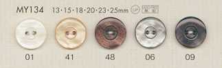 MY134 DAIYA BUTTONS 조개 느낌 폴리에스테르 단추