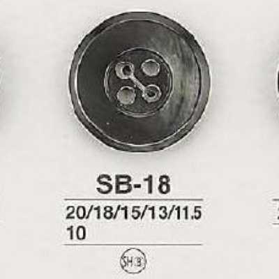 SB18 검은 마더오브펄(자개)제 앞면 4구 단추