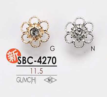 SBC4270 꽃 모티프 메탈 버튼