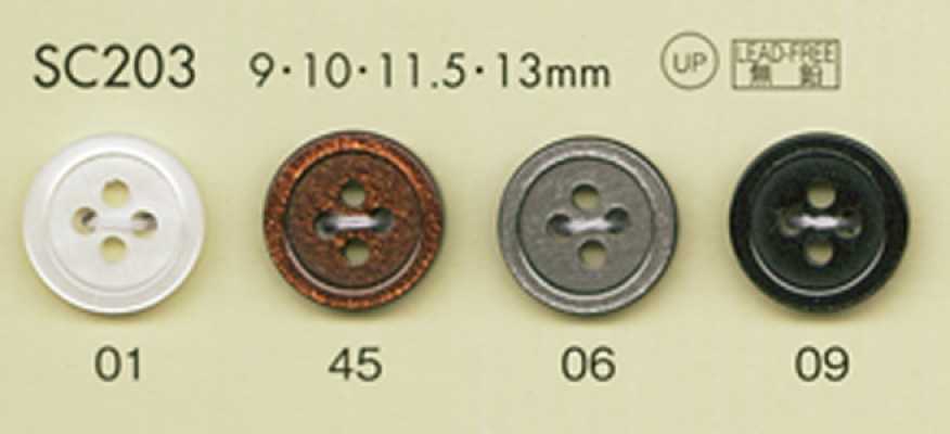 SC203 DAIYA BUTTONS 내충격 HYPER DURABLE 시리즈 조개풍 폴리에스테르 단추