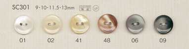 SC301 DAIYA BUTTONS 조개모양 폴리에스테르 단추
