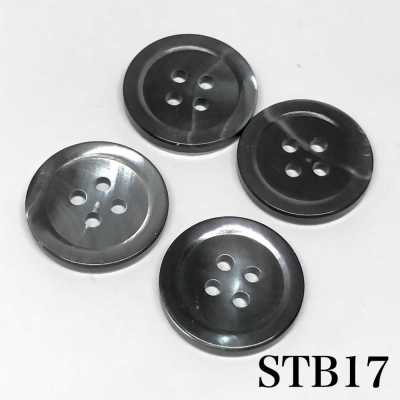 STB17 천연 쉘버튼-스모크-