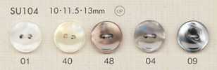 SU104 DAIYA BUTTONS 조개풍 폴리에스테르 단추