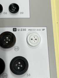 U230 【물소조】4구멍 단추 윤기 있어 경계선 있어 염색용 NITTO Button 서브 사진