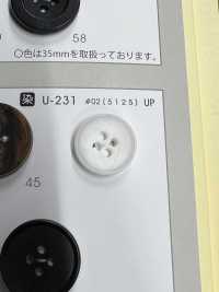 U231 【물소조】4구멍 단추 있어 윤기 있어 염색용 NITTO Button 서브 사진