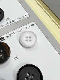 U231 【물소조】4구멍 단추 있어 윤기 있어 염색용 NITTO Button 서브 사진