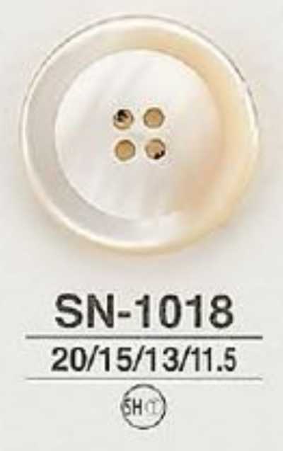SN1018 다카세조개로 만든 앞면 4구멍 광택 단추