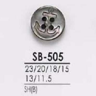 SB505 흑 마더오브펄(자개)제 앞면 4구멍 단추