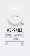 VE9483 흑색 및 염색용 셔츠 단추