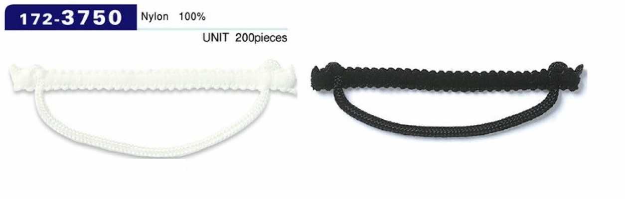 172-3750 루프 패스너 꼰 끈 타입 가로로 긴 형태 끈 두꺼움 70mm (입수 200)